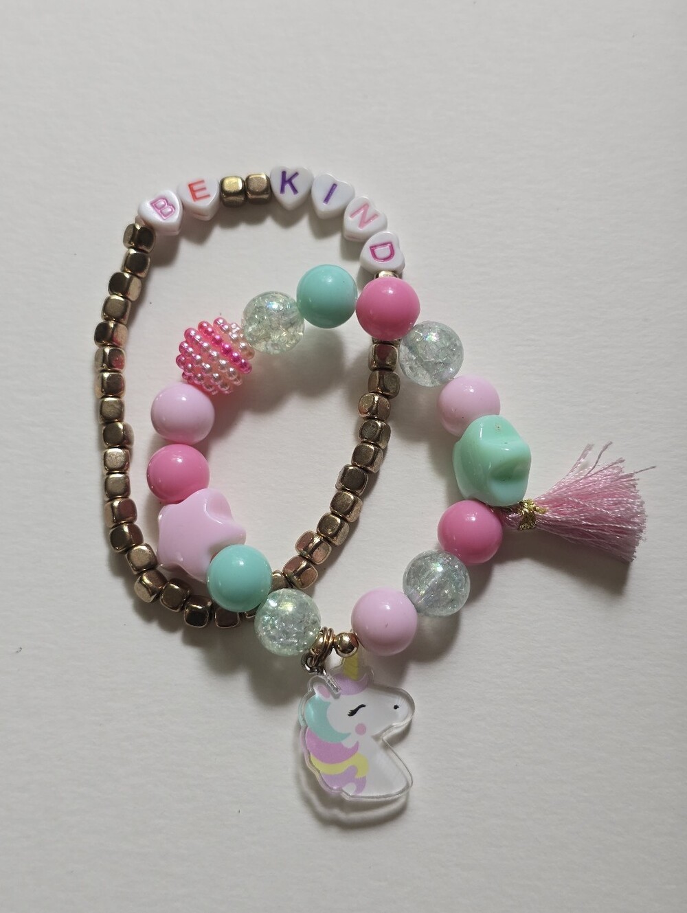 Pastel Unicorn Kids Bracelet Set